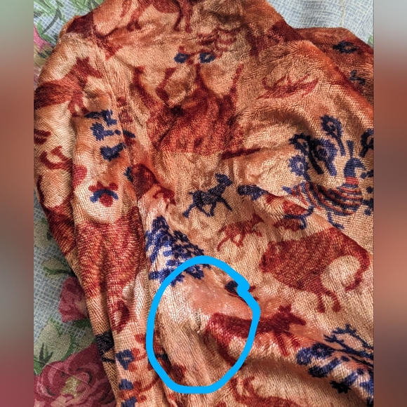 SOLD 1970s Maxi Dress Novelty Print Boho Velvet Animals OOAK Mercer Arts Center - Picture 9 of 12